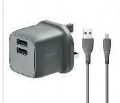 Pawa Pocketmini Dual Usb Travel Charger Uk Standard With Usb A To Type C Cable  - Similar Product Imag - ID 7158773