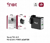 Iroot Hc 001 Travel Adapter 38W Dual Port Fast Charging  - Similar Product Imag - ID 7159269