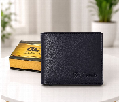 Decardin D1020 Bl Mens Genuine Leather Bi Fold Wallet Blue Wallet With Card Slots And Cash Compartments  - Similar Product Imag - ID 7159335