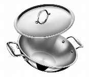Stahl Triply Artisan Kadhai With Lid 26Cm 104326  - Similar Product Imag - ID 7159407