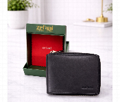 Zefani Premium Round Zip Bi Fold Genuine Leather Wallet Black  - Similar Product Imag - ID 7159517