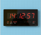 Led Digital Wall Clock Display 3615 Red Calendar Temperature  - Similar Product Imag - ID 7160117
