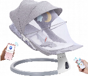 Portable Electric Baby Swing For Infants 0 To 6 Months With 5 Speed Rocking Bluetooth Music Remote Control  - Similar Product Imag - ID 7160675