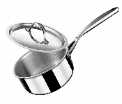 Stahl Sauce Pan Sl104248 18Cm Triply 2L Strainer Silver  - Similar Product Imag - ID 7160887
