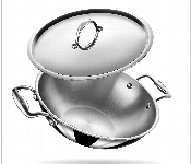 Stahl Kadhai Sl104324 24Cm Triply 2.4L Induction Silver  - Similar Product Imag - ID 7160889
