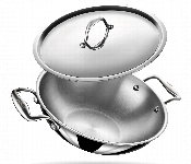 Stahl Kadhai Sl104328 28Cm Triply Triply Stainless Steel 4.4L Induction Silver  - Similar Product Imag - ID 7160890