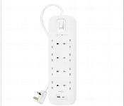 Belkin 8 Outlet Surge Protector 18W Usb A Usb C 2M Srb003Ar2M White  - Similar Product Imag - ID 7160994