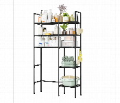 Toilet Storage Cabinet Rack Space Saving Bathroom Organizer Shelf Rustproof Frame Easy Assembly  - Similar Product Imag - ID 7161015