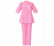 Uniform Light Pink With White Piping Stand Collar Fz 103  - Similar Product Imag - ID 7161976