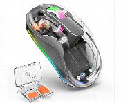 Coteci Dual Receiver Crystal Mouse Transparent With Rgb Lighting  - Similar Product Imag - ID 7162037