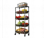 5 Tier Floor Storage Rack With Wheels Basket Shelves  - Similar Product Imag - ID 7162111
