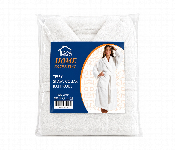 Terry Cotton Bath Robe Soft Absorbent White  - Similar Product Imag - ID 7162306