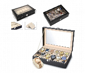 12 Slot Watch Storage Box Case Glass Display Organizer  - Similar Product Imag - ID 7162315