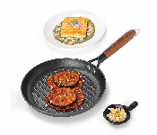 Wonderchef 63154908 Ferro 24Cm Cast Iron Grill Pan Pre Seasoned  - Similar Product Imag - ID 7162332