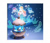 Kids Night Projector Lamp With Music Starry Sky Projection Small Night Light With Bluetooth Audio Speaker  - Similar Product Imag - ID 7162401
