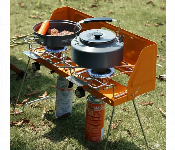 Dual Burner Portable Gas Stove 2.6Kw With Windshield  - Similar Product Imag - ID 7162439