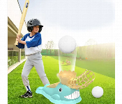 Kids Baseball Launcher Toy Set With Whale Shaped Catapult  - Similar Product Imag - ID 7162587