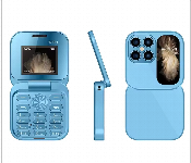 2026 17 Pro Edition Mini Flip Mobile Phone Dual Sim Unlocked Foldable Small Display Compact Feature Phone Blue  - Similar Product Imag - ID 7162913
