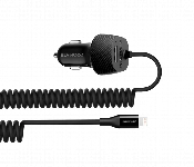 Promate 3.4A Car Charger With Lightning Coiled Cable  - Similar Product Imag - ID 7163003