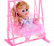 Swing Doll Toy With Pink Dress And Swing Set  - Similar Product Imag - ID 7163304