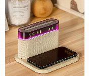 Led Rgb Alarm Clock Bluetooth Speaker Wireless Charger  - Similar Product Imag - ID 7163540