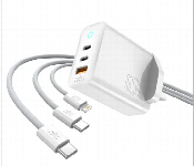 Brave 65W Gan 3 Port Fast Charger With Dual Type C White  - Similar Product Imag - ID 7163658