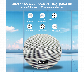 Secuview 8Ohm 20W Ceiling Speaker Sv Hc20W Powerful Sound Effortless Installation  - Similar Product Imag - ID 7163662