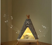 Tent Shape Bluetooth Speaker Night Light 1200Mah  Usb Rechargeable  - Similar Product Imag - ID 7163757
