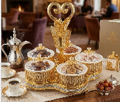 Luxury Serving Set With5 Bowls In Elegant Gold Design  - Similar Product Imag - ID 7163916