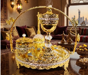 Royal Golden Incense Holder With Crystal Design  - Similar Product Imag - ID 7163928