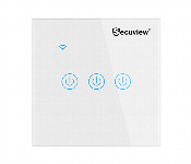 Secuview Three Gang Wifi Smart Switch Sf Smf203W Control With Tuya App White  - Similar Product Imag - ID 7164049