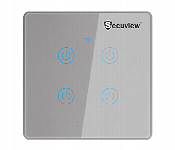 Secuview Four Gang Wifi Remote Control Smart Switch Svtsm204S With Metal Border Silver  - Similar Product Imag - ID 7164070