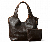 Premium Dark Brown Leather Hobo Bag With Matching Pouch  - Similar Product Imag - ID 7164267