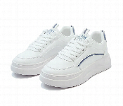 Trendy White Chunky Sneakers With Blue Accents Size 35 To 40  - Similar Product Imag - ID 7164271