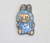 3D Metal Sticker Labubu Self Adhesive Blue Character  - Similar Product Imag - ID 7164635