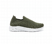 Mens Army Green Knit Slip On Sneakers  - Similar Product Imag - ID 7164673