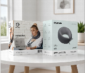 Green Lion Ergonomic Pillow With Neck Massager Function Gray Gl Mg29 Comfortable Travel Neck Pillow  - Similar Product Imag - ID 7165839