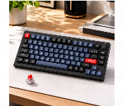 Keychron V1 Qmk Custom Mechanical Keyboard Ink Black And Red Switch V1 C1 Wired Hot Swappable Mechanical Keyboard  - Similar Product Imag - ID 7165925
