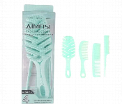 Aimeisi Fashion 4In1 Styling Comb Set Anti Static Care Mint Green  - Similar Product Imag - ID 7165953