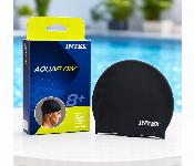 Intex Aquaflow Latex Free Swim Cap For Adults And Kids 8 Plus White Comfortable Swimming Cap Black 55992  - Similar Product Imag - ID 7166434