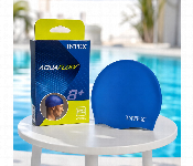 Intex Aquaflow Latex Free Swim Cap For Adults And Kids 8 Plus White Comfortable Swimming Cap Blue 55992  - Similar Product Imag - ID 7166435