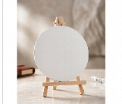 Canvas Round 13Cm With Mini Tripod Easel White Art Kit  - Similar Product Imag - ID 7167104