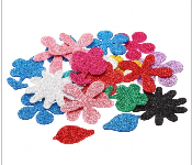 Assorted Glitter Foam Craft Stickers Peel And Stick Set  - Similar Product Imag - ID 7167181