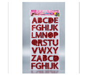 Red Glitter Self Adhesive Alphabet Foam Letters Set  - Similar Product Imag - ID 7167216