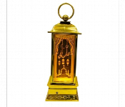 Golden Ramadan Lantern With Led Light Fanoos Eid Decor  - Similar Product Imag - ID 7167335
