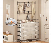 Multi Purpose 5 Tier Metal Shoe Hat Bag And Coat Storage Rack Black  - Similar Product Imag - ID 7167609