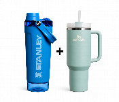 Stanley 20Oz Activate Shaker Bottle And 40Oz Quencher H20 Flowstate Tumbler Azure Seafoam Blue Combo  - Similar Product Imag - ID 7167696