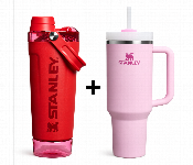Stanley 20Oz Activate Shaker Bottle And 40Oz Quencher H20 Flowstate Tumbler Red Pink Combo  - Similar Product Imag - ID 7167699