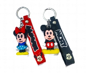 Mickey And Minnie Silicone Keychains Black And Red 2Pcs Set  - Similar Product Imag - ID 7167841