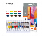 Deli Dmast Acrylic Paint Set 12 Colors 12Ml Non Toxic  - Similar Product Imag - ID 7167941